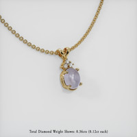 12.03 Ct. Grey Sapphire Pendant, 14K Yellow Gold 2