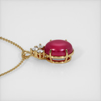17.55 Ct. Purplish Red Ruby Pendant, 14K Yellow Gold 3