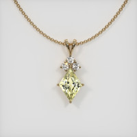 3.20 Ct. Sapphire Pendant, 14K Yellow Gold 1