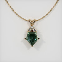3.44 Ct. Sapphire Pendant, 14K Yellow Gold 1