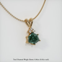 2.44 Ct. Sapphire Pendant, 14K Yellow Gold 2