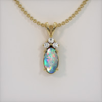 0.85 Ct. Gemstone Pendant, 18K Yellow Gold 1