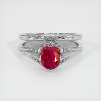 1.21 Ct. Ruby Ring, Platinum 950 1