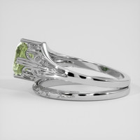 1.32 Ct. Yellowish Green Sapphire Ring, Platinum 950 4