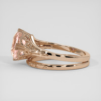 2.17 Ct. Peach Sapphire Ring, 14K Rose Gold 4