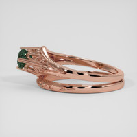 0.62 Ct. Bluish Green Sapphire Ring, 18K Rose Gold 4