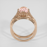 2.17 Ct. Peach Sapphire Ring, 18K Rose Gold 2