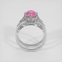 2.88 Ct. Reddish Pink Sapphire Ring, Silver 3