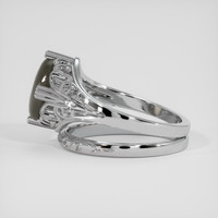 2.48 Ct. Black Sapphire Ring, Silver 4