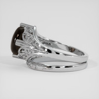 3.84 Ct. Black Sapphire Ring, Silver 4