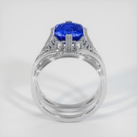 3.16 Ct. Blue Sapphire Ring, 10K White Gold 3