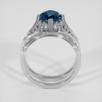 1.80 Ct. Greenish Blue Sapphire Ring, 10K White Gold 3