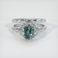 1.48 Ct. Sapphire Ring, 14K White Gold 1