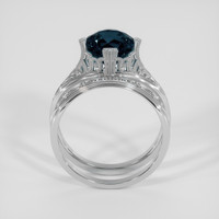 2.08 Ct. Greenish Blue Sapphire Ring, 18K White Gold 3