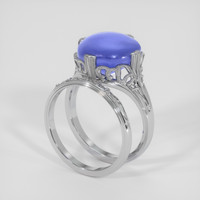 15.59 Ct. Blue Sapphire Ring, 18K White Gold 2