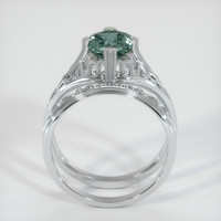 1.48 Ct. Bluish Green Sapphire Ring, 18K White Gold 3