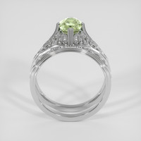 1.32 Ct. Yellowish Green Sapphire Ring, 18K White Gold 3