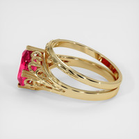 2.10 Ct. Purplish Red Ruby Ring, 10K Yellow Gold 4