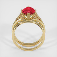 2.73 Ct. Pinkish Red Ruby Ring, 10K Yellow Gold 3