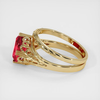 2.73 Ct. Pinkish Red Ruby Ring, 10K Yellow Gold 4