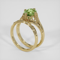 4.00 Ct. Green Tourmaline Ring, 14K Yellow Gold 2