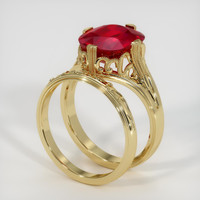 7.02 Ct. Ruby Ring, 14K Yellow Gold 2