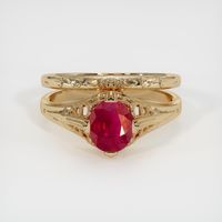1.21 Ct. Ruby Ring, 14K Yellow Gold 1
