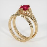 1.21 Ct. Ruby Ring, 14K Yellow Gold 2