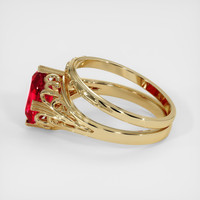 2.21 Ct. Ruby Ring, 14K Yellow Gold 4