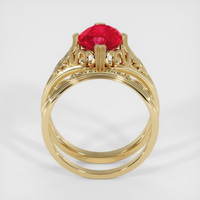 3.00 Ct. Ruby Ring, 14K Yellow Gold 3