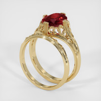3.04 Ct. Ruby Ring, 14K Yellow Gold 2