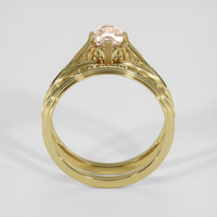 1.22 Ct. Peach Sapphire Ring, 14K Yellow Gold 3