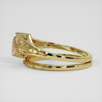 1.22 Ct. Peach Sapphire Ring, 14K Yellow Gold 4