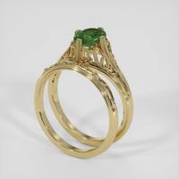 1.18 Ct. Green Sapphire Ring, 14K Yellow Gold 2