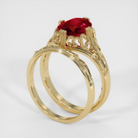 1.93 Ct. Ruby Ring, 14K Yellow Gold 2