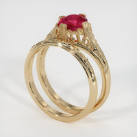 1.21 Ct. Ruby Ring, 18K Yellow Gold 2