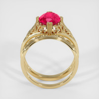2.10 Ct. Ruby Ring, 18K Yellow Gold 3