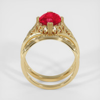 3.00 Ct. Ruby Ring, 18K Yellow Gold 3
