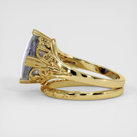 5.20 Ct. Grey Sapphire Ring, 18K Yellow Gold 4