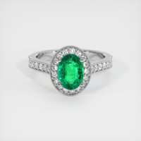 1.09 Ct. Emerald Ring, Platinum 950 1