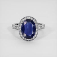 4.56 Ct. Blue Sapphire Ring, Platinum 950 1
