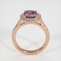 3.15 Ct. Pinkish Brown Sapphire Ring, 14K Rose Gold 3