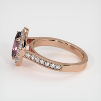 3.15 Ct. Pinkish Brown Sapphire Ring, 14K Rose Gold 4