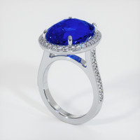 12.55 Ct. Sapphire Ring, 14K White Gold 2