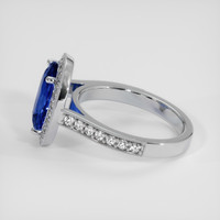 4.20 Ct. Blue Sapphire Ring, 14K White Gold 4