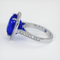 12.55 Ct. Blue Sapphire Ring, 18K White Gold 4