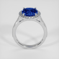 4.20 Ct. Blue Sapphire Ring, 18K White Gold 3