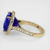 15.11 Ct. Blue Sapphire Ring, 14K Yellow Gold 4