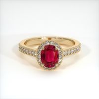 1.62 Ct. Ruby Ring, 14K Yellow Gold 1