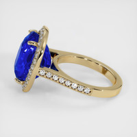 12.55 Ct. Blue Sapphire Ring, 18K Yellow Gold 4